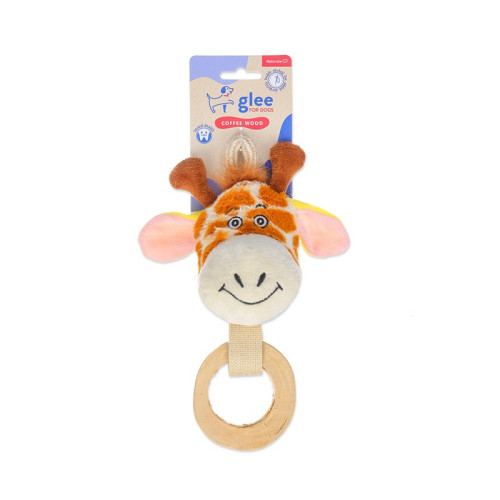 GLEE ΠΑΙΧΝΙΔΙ ΣΚΥΛΟΥ COFFEE WOOD GIRAFFE RING 21cm