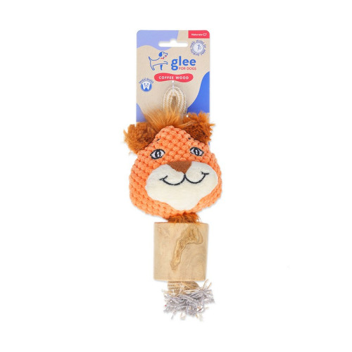 GLEE ΠΑΙΧΝΙΔΙ ΣΚΥΛΟΥ COFFEE WOOD LION 25cm GLEE ΠΑΙΧΝΙΔΙ ΣΚΥΛΟΥ COFFEE WOOD LION 25cm