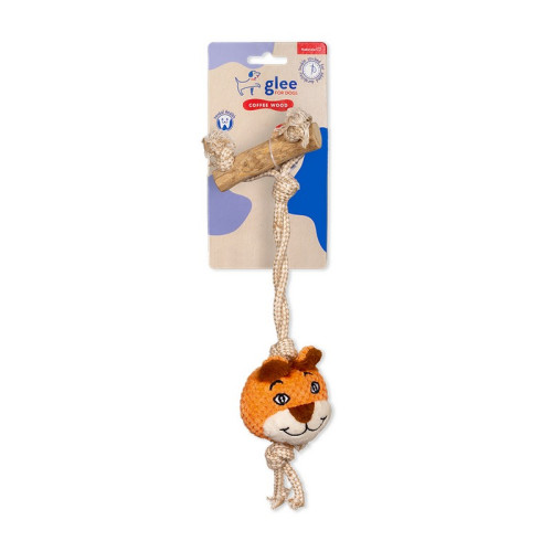 GLEE ΠΑΙΧΝΙΔΙ ΣΚΥΛΟΥ COFFEE WOOD LION SWING 30cm GLEE ΠΑΙΧΝΙΔΙ ΣΚΥΛΟΥ COFFEE WOOD LION SWING 30cm