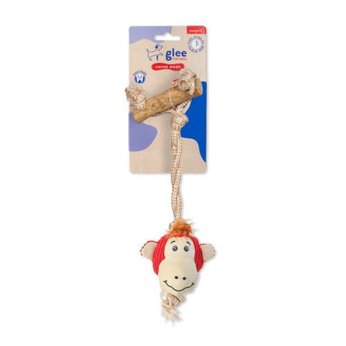 GLEE ΠΑΙΧΝΙΔΙ ΣΚΥΛΟΥ COFFEE WOOD MONKEY SWING 30cm GLEE ΠΑΙΧΝΙΔΙ ΣΚΥΛΟΥ COFFEE WOOD MONKEY SWING 30cm
