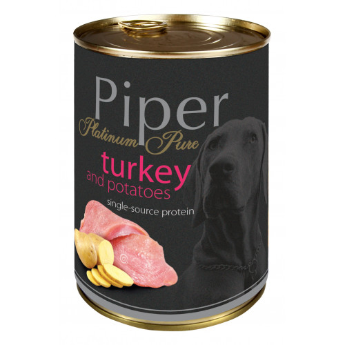 Piper Platinum Pure Adult Γαλοπούλα-Πατάτα 400gr