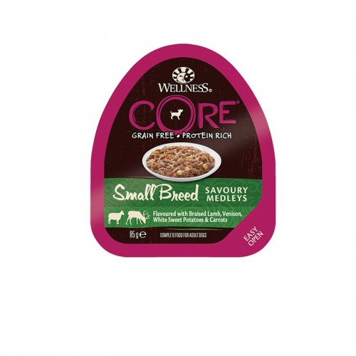 Wellness Core Small Breed Savory Medleys Αρνί-Ελάφι-Λευκή Γλυκοπατάτα-Καρότα 85gr Wellness Core Small Breed Savory Medleys Αρνί-Ελάφι-Λευκή Γλυκοπατάτα-Καρότα 85gr