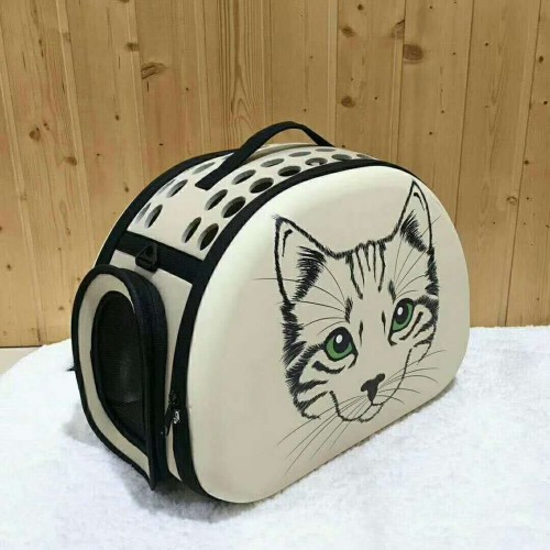 Τσάντα μεταφοράς Glee Beige cat 42x32x28cm