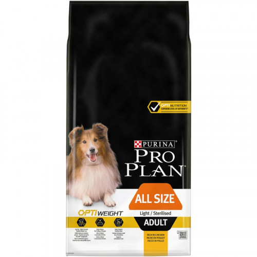 Pro Plan All Sizes Adult Light or Sterilised Chicken 14kg