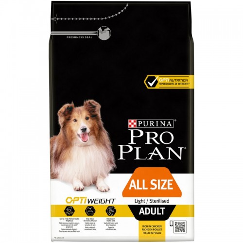 Pro Plan All Sizes Adult Light or Sterilised Chicken 3kg Pro Plan All Sizes Adult Light or Sterilised Chicken 3kg
