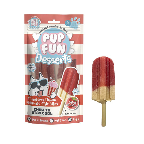 Παγωτό με γεύση milkshake Φράουλα 60gr