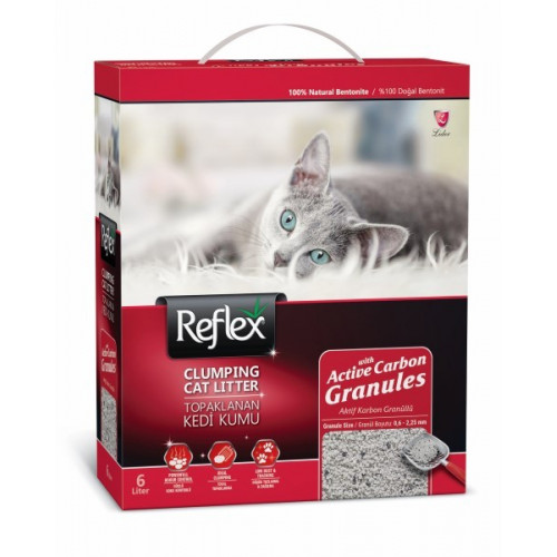 Άμμος Γάτας Reflex Clumping Cat Litter Activated Carbon Granules 6lt Άμμος Γάτας Reflex Clumping Cat Litter Activated Carbon Granules 6lt