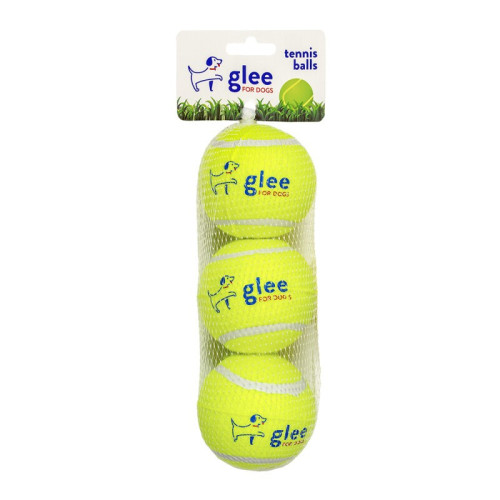 GLEE ΠΑΙΧΝΙΔΙ ΣΚΥΛΟΥ TENNIS BALL YELLOW 7.5cm 3pcs GLEE ΠΑΙΧΝΙΔΙ ΣΚΥΛΟΥ TENNIS BALL YELLOW 7.5cm 3pcs