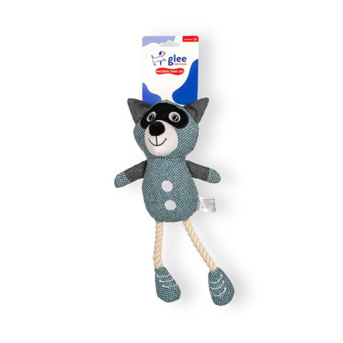 ΠΑΙΧΝΙΔΙ ΣΚΥΛΟΥ RACCOON ROPE LONG LEG ΜΠΛΕ SQUEAKΥ
