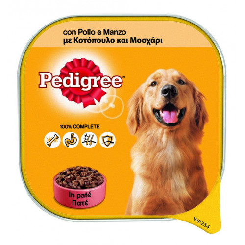 Pedigree Adult Κονσέρβα Δισκάκι Κοτόπουλο-Μοσχάρι 300gr