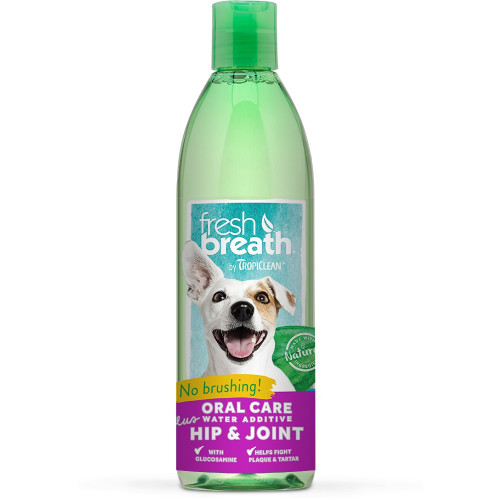 TropiClean Fresh Breath Plus Hip & Joint Oral Care Water