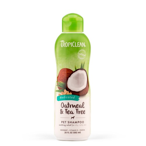Tropiclean Oatmeal and Tea Tree Medicated Shampoo 592ml