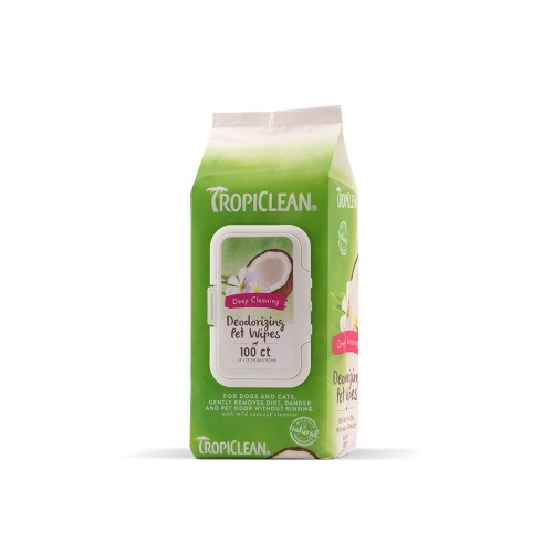 Tropiclean Υγρά μαντηλάκια 100τεμ Tropiclean Υγρά μαντηλάκια 100τεμ