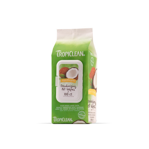 Tropiclean Υγρά μαντηλάκια Υποαλεργικά 100τεμ