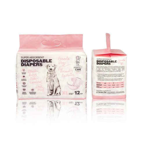 Πάνες PERFECT CARE FEMALE DIAPERS XL 12 pcs