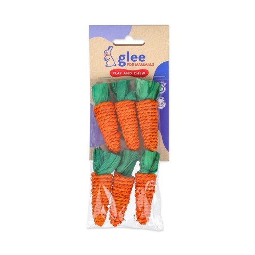 GLEE ΠΑΙΧΝΙΔΙ ΤΡΩΚΤΙΚΩΝ MINI SISAL CARROT 6pcs 8cm